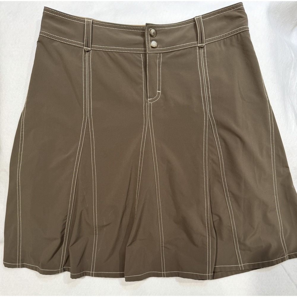 Athleta Whatever Women's Skort Tennis With Liner Brown Flare Size 10T